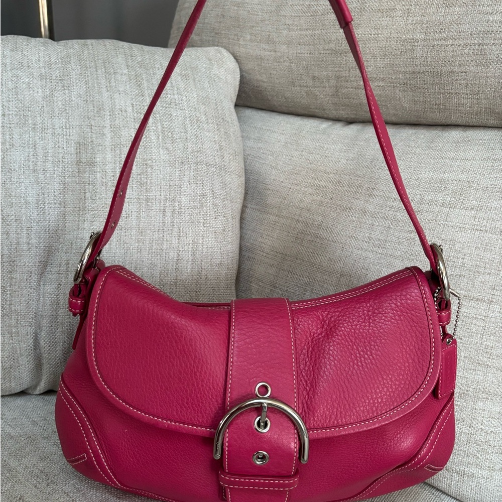 Coach Magenta Soho Leather Bag